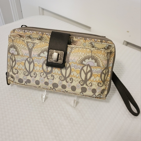 Sakroots "PASTEL ONE WORLD" Print, Cellphone Wallet/Wristlet - Picture 1 of 12